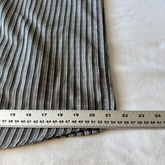 Arnold Palmer Men's M Long Sleeve Button Up Casual Dress Shirt Striped Gray Golf - Picture 12 of 13